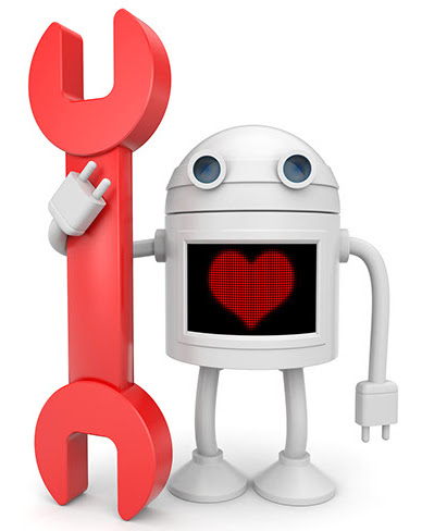 a robot holding a wrench